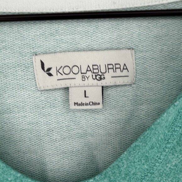 Koolaburra by UGG Light & Airy French Terry Lounge Hoodie Green Size Large - Picture 3 of 4